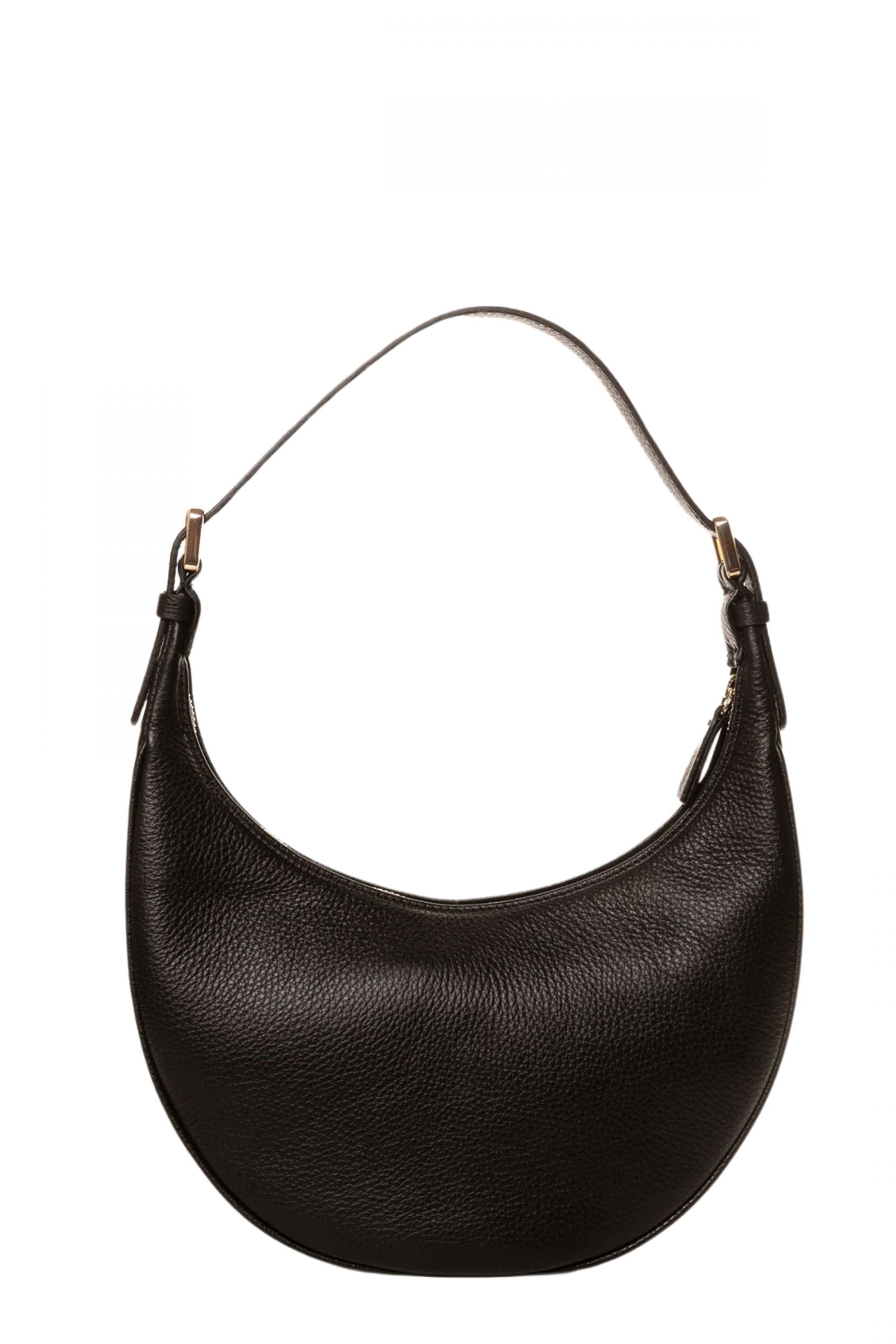 josemoon ノベルティー　ORBIT BAG ブラック Black Half Moon Shoulder Bag for Women - Vegan Leather Side