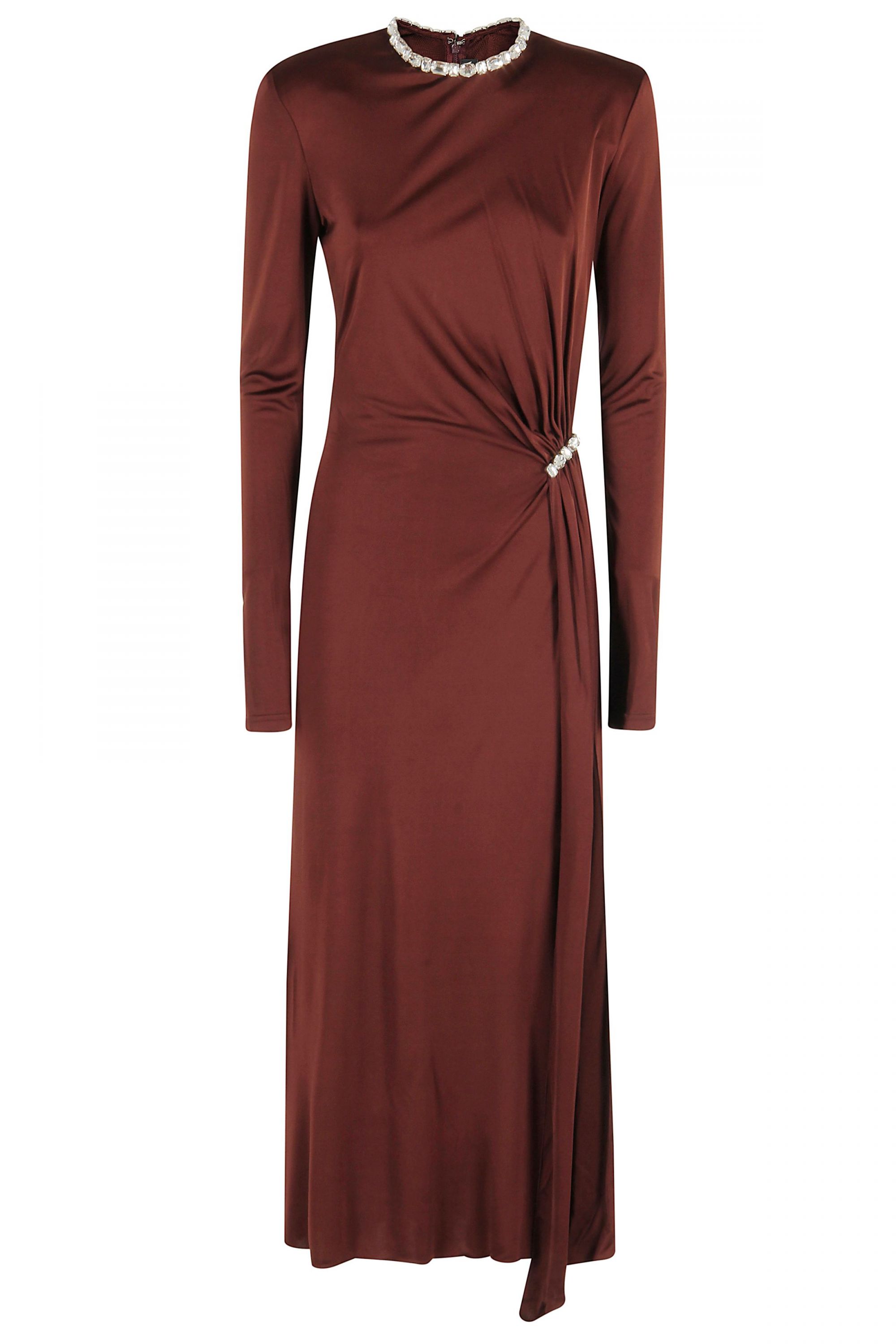 david koma burgundy dress LEATHER TRIMMED MINI SEQUIN DRESS – David Koma main image 1